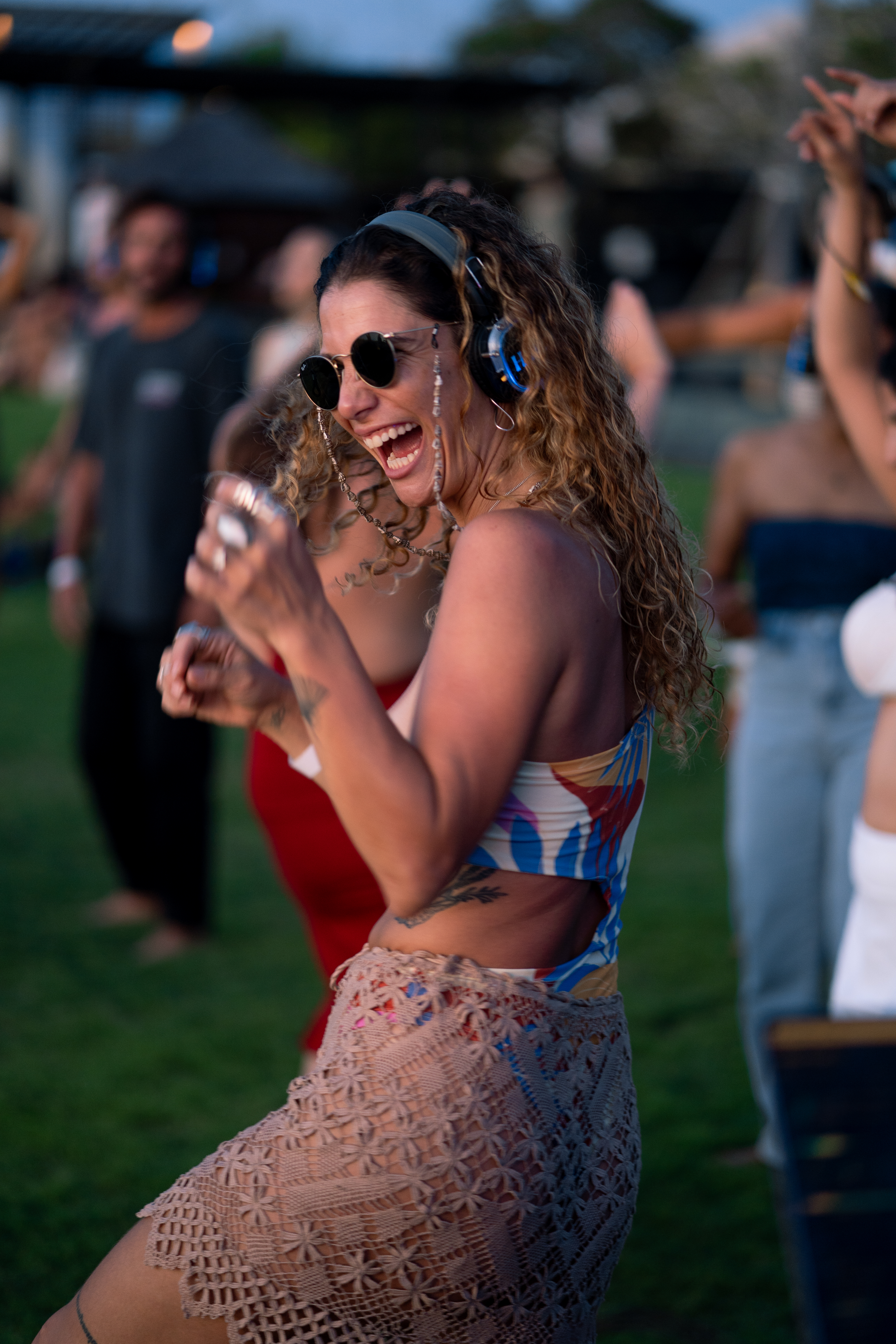 Ecstatic dance with headphones